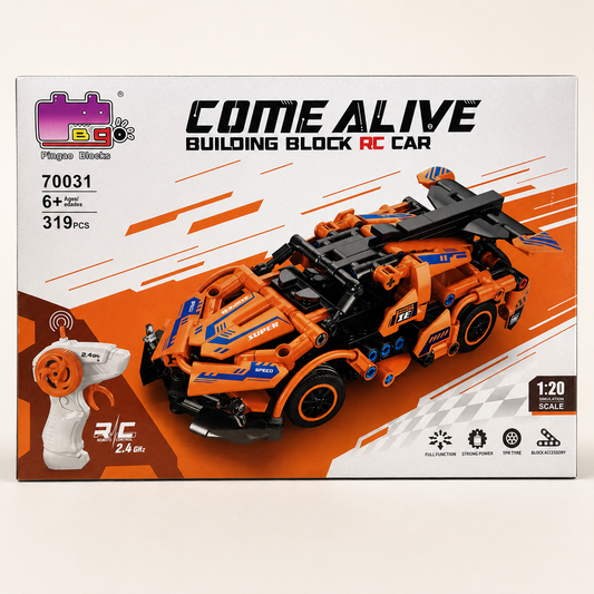 Caja del automóvil deportivo armable de 319 piezas con control remoto
