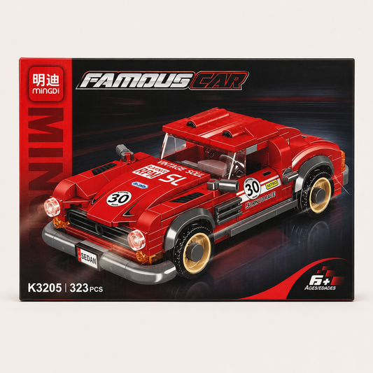 Caja del automóvil clásico rojo K3205 de 323 piezas